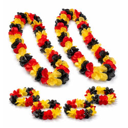 Aloha Deutschland Fan-Set 6-teilig – Hawaiiketten & Armreifen