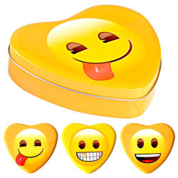 Aufbewahrungsdose Herzform Emoji Metall