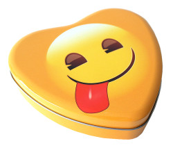 Aufbewahrungsdose Herzform Emoji Metall