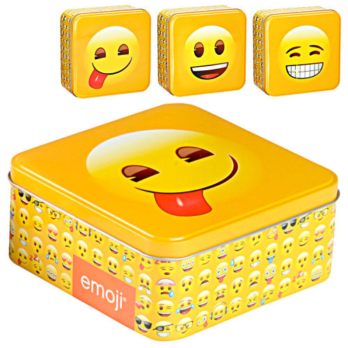 Aufbewahrungsdose Emoji Design Metall