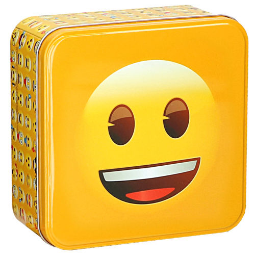 Aufbewahrungsdose Emoji Design Metall - Lachen