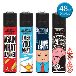 Clipper Feuerzeug " Denglisch " 48er Display