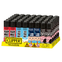 Clipper Feuerzeug " Denglisch " 48er Display