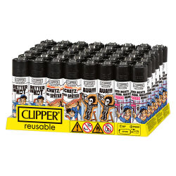 Clipper Feuerzeug " Handwerker 3 " 48er Display