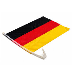Deutschland Autofensterfahne ca.45x30cm - mit extra breitem Stab