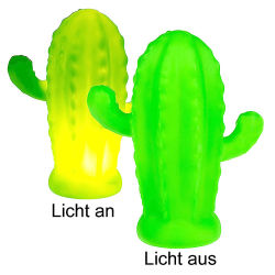 Kaktus-Lampe mit LED ca.17cm