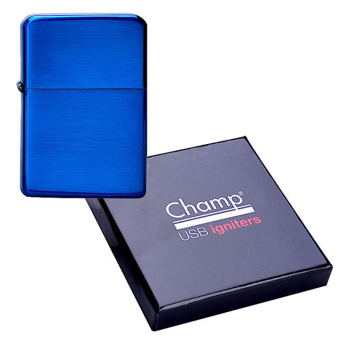 Elektrischer Metall USB Anzünder mit Glühspirale Champ Blau