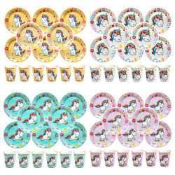 Party-Set "Comic Einhorn" 14-teilig (für 6...