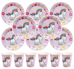 Party-Set "Comic Einhorn" 14-teilig (für 6...