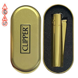 Clipper Feuerzeug " Metal Gold "  Poliert