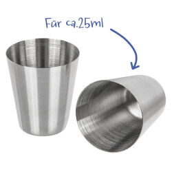 Flachmann Set 3-Teilig (5oz ca.140ml. 2 Becher)