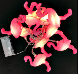 LED Flamingo-Lichterkette ca.165cm