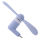 Tekmee Mini Ventilator Blau - für iPhone 5,6,7,8,X-Serie Anschluss
