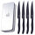 Laguiole 4er Steak-Messer Set BLACK in Metall-Box