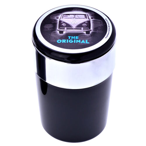 VW Auto-Aschenbecher " Volkswagen " mit LED Champ Schwarz