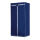 Mobiler Textilkleiderschrank mit Kleiderstange - Blau ca.160x75x50cm