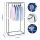 Mobiler Textilkleiderschrank mit Kleiderstange - Blau ca.160x75x50cm