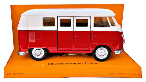 VW Modell-Auto Metall 11,5cm Welly T1 Bus 1963