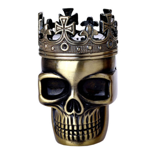 Grinder Metall " Skull " 75mm Champ Gold farbig
