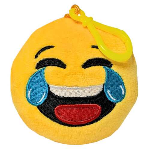 Plüsch-Emotion mit Sound & Karabinerhaken mit Batterien ca.10cm Tränen lachen