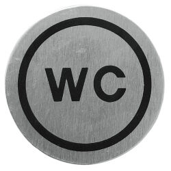 Edelstahlschild Selbstklebend WC