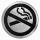 Edelstahlschild Selbstklebend Rauchen verboten