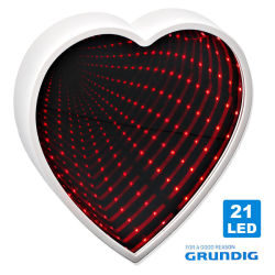 3D Herz-Spiegel 21 LED  Infinity Grundig
