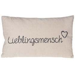 Deko-Kissen " Lieblingsmensch " ca.50cm Beige