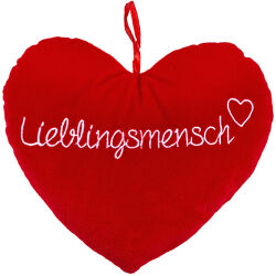 Deko-Kissen " Lieblingsmensch " ca.26cm Weiß