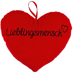 Deko-Kissen " Lieblingsmensch " ca.26cm Schwarz