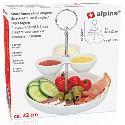 Dip-Etagere mit 2 Ebenen von Alpina