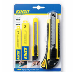 Cuttermesser 2er Set mit je 3 Abbrechklingen KINZO