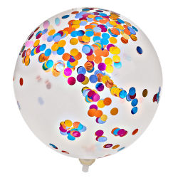 Party 6er Set Luftballon mit Konfetti