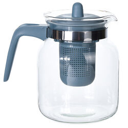 Teekanne mit Sieb & Deckel ca.1,3L. Blau