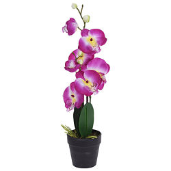 Kunstblume Orchidee im Topf ca.47cm Lila