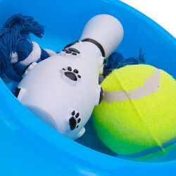 Hundespiel 4-teiliges Set Napf & Spielzeuge