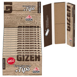 GIZEH Brown King Size Slim + TIPS 26er Box/ je 34...