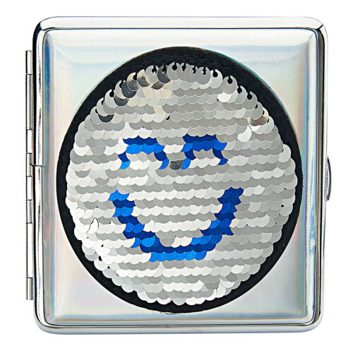 Zigarettenetui " SKULL/SMIL " Champ 20er Smile Blau