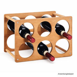 Weinregal Bambus für 6 Flaschen