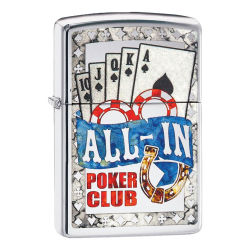 Zippo Benzinfeuerzeug " All in Poker Club "