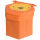 Aufbewahrungsbox mit Deckel Kindermotiv Löwe - Orange