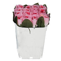 Rosen Kunstblumen im Kunststoff-Topf ca.12cm Rosa