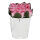 Rosen Kunstblumen im Kunststoff-Topf ca.12cm Rosa