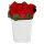 Rosen Kunstblumen im Kunststoff-Topf ca.12cm Rot