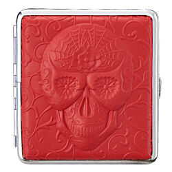 Zigarettenetui " Rubber Skull " Champ 20er Rot