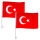 Autofensterfahne 2er Türkei-Flagge ca.45x30cm