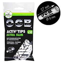 OCB Aktiv Slim Tips 50er Beutel Extra 6mm Premium