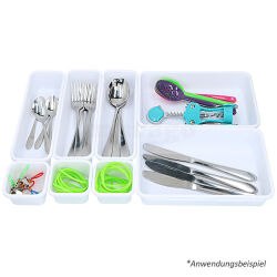 Schubladen-Organizer 8er Set Weiss