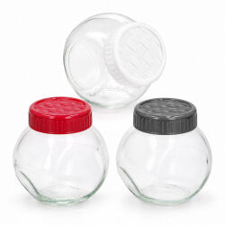 3er Set Glasgefäß mit Schraubdeckel ca. 500ml...