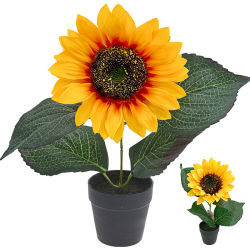 Künstliche Sonnenblume im Topf ca.17cm